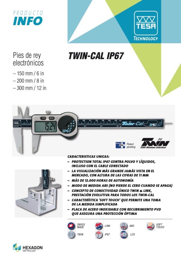 Calibre Digital Tesa IP67 TWIN-CAL - Image 2