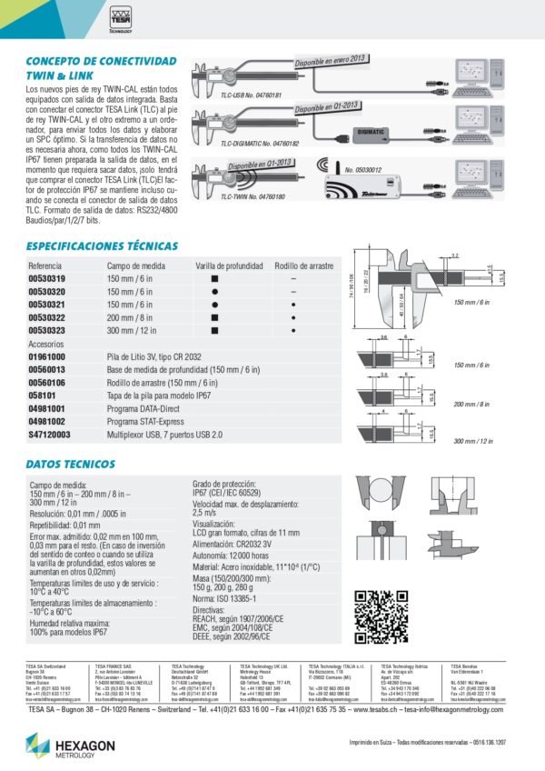 Calibre Digital Tesa IP67 TWIN-CAL - Image 3